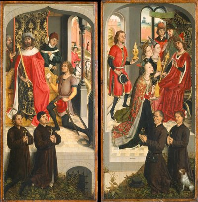 Flügel eines Triptychons von Master of the legend of St. Barbara